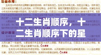 十二生肖顺序与星座运势解析详解